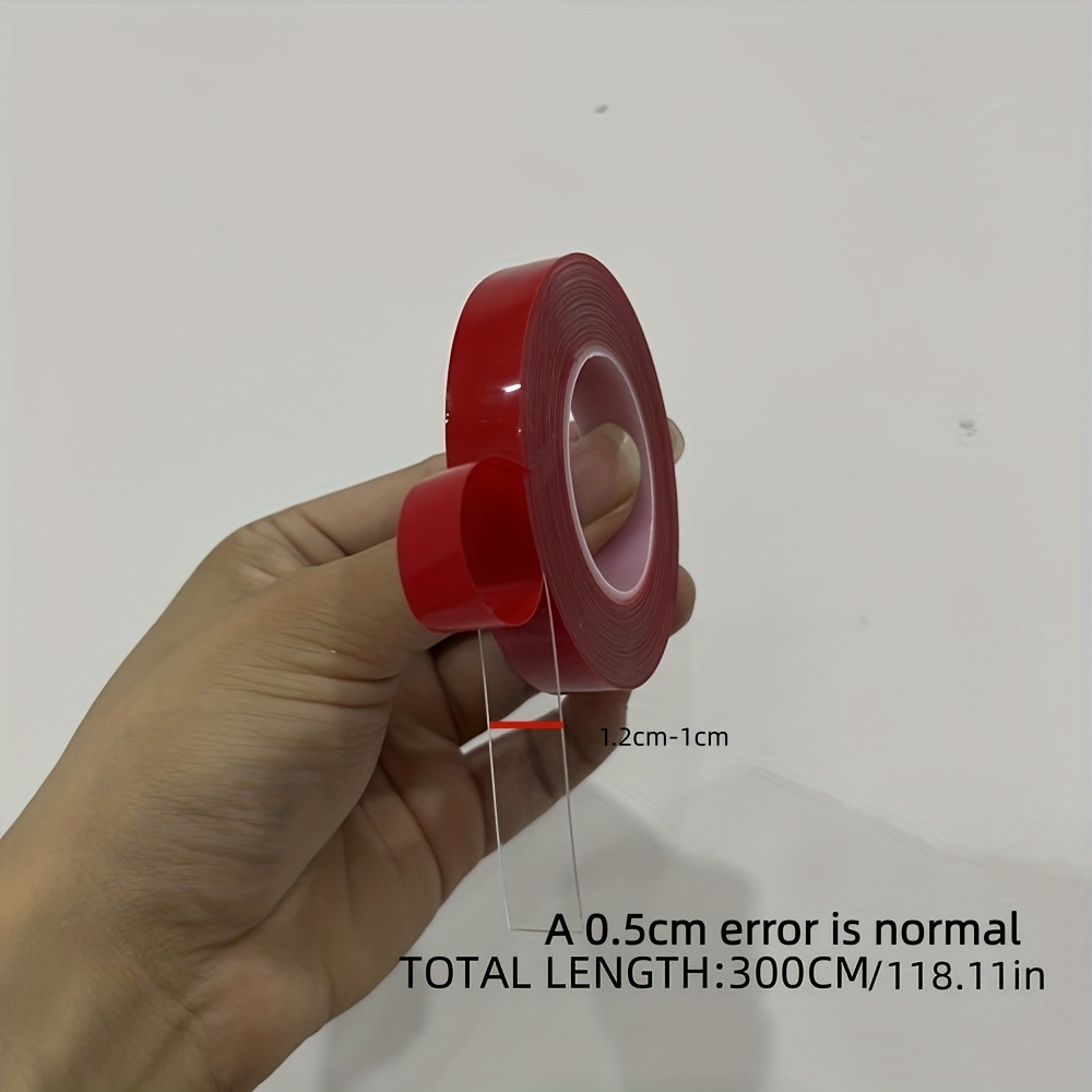 TEMU Cinta Nano de Cara 3 Metros Ancho 6/8/10/12/15mm Transparente Lavable Adhesivo Nano Pegatina