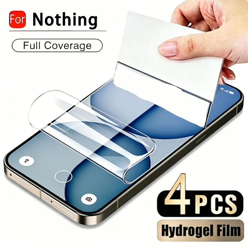 TEMU 4-pack Hydrogel Screen Protector, Suitable For Nothing Phone 4a Pro/4a, Nothing Phone 3a Lite/3/3a/3a Pro, Cmf Phone 2 Pro/2a Plus, Cmf Phone