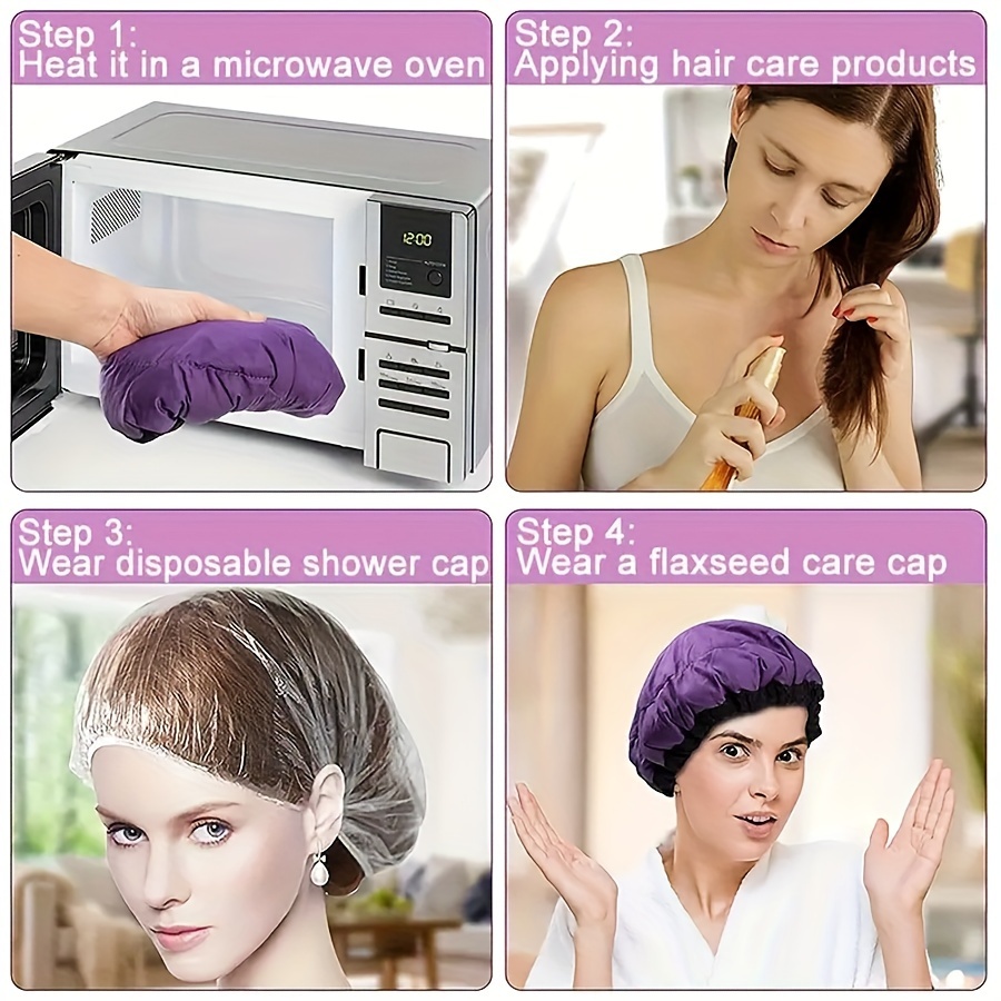 1pc Care Hat, Microwave Heating Steaming Cap, Deep Conditioning for Steam  Hair Styling And Care, Hair Styling