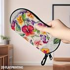 1pc tropical floral glasses case with secure zipper closure scratch resistant synthetic rubber frame protector vibrant hibiscus print unisex eyewear organizer pouch for accessories for women men