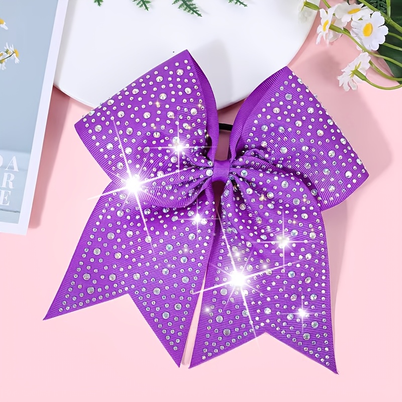 TEMU à cheveux avec nœud et ruban de 7 pouces, texture premium, nœud perforé, accessoire de sport , rassemblement , de fête, usage