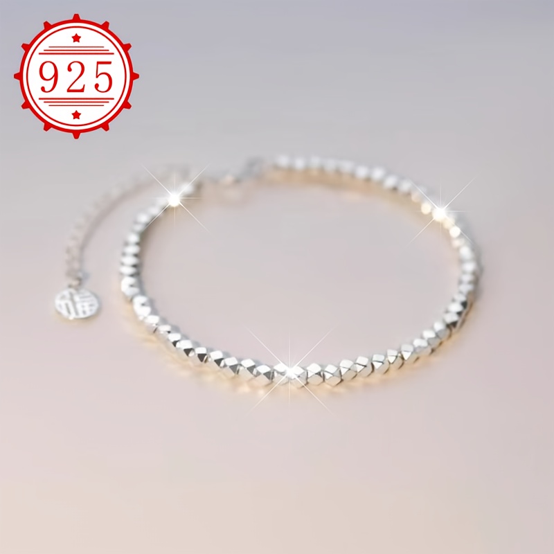 925 Silver Irregular Geometric Cut Bracelet Unisex Hand Ornament