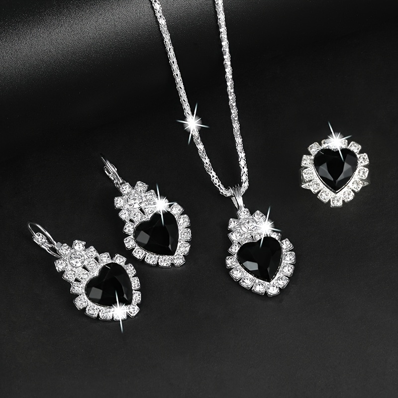 Women's Earrings Necklace & Ring Set - Perfect Gift for Her
