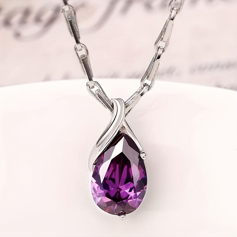 TEMU 1pc Collier Pendentif Femme Luxe Élégant et Léger, Idéal comme Cadeau de Fiançailles, Mariage et Anniversaire