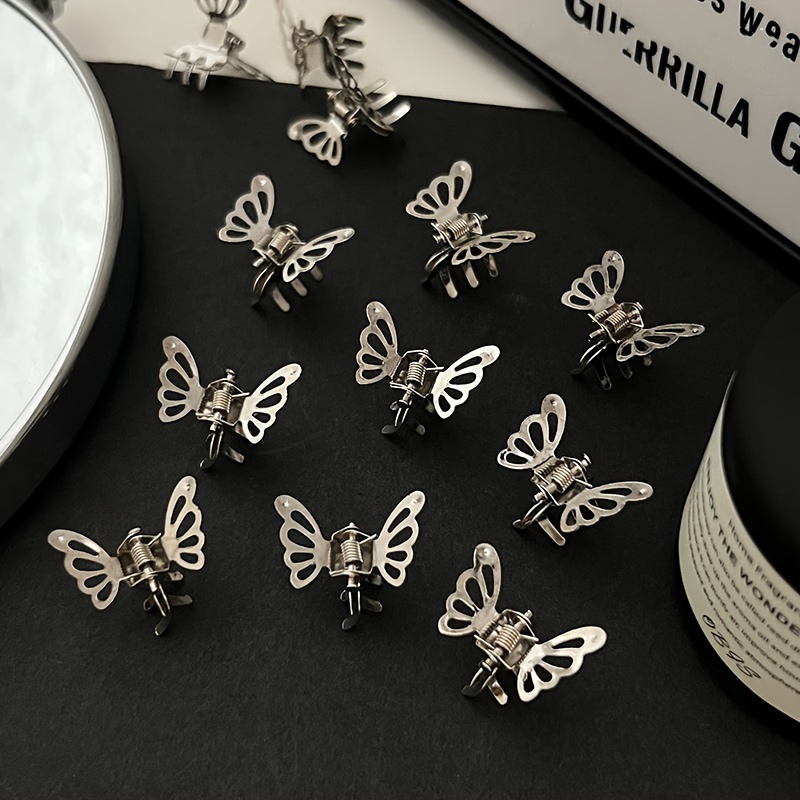 

1pc Mini Butterfly Hair Beads - Butterfly Shaped Hair Claw Clips Non-slip Strong Hold Grip Hair Jaw Clip For Thick Hair Accessories Perfect For Festivals And Daily Wear