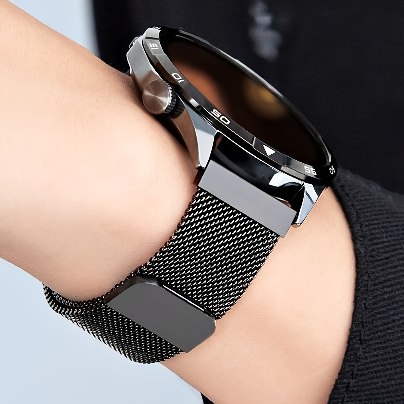 1pc 20mm Women Men Fashionable Metal Stainless Steel Watch Strap Compatible With Galaxy Watch 4/4classic 3 41mm 5/5pro Suitable For Gt/2/2e/pro/3/3pro Smart Watchband Additions