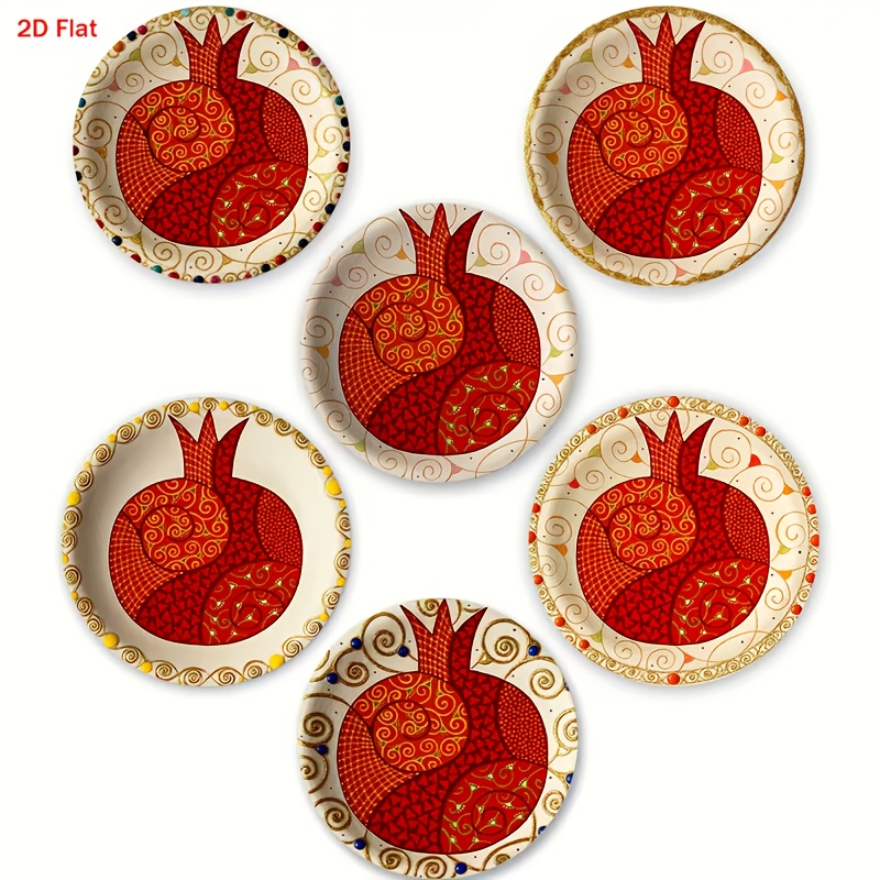 TEMU Lot de 6 sous-verres plats 2D en bois, motif jujubier, convient pour les bars, les réunions de famille, les cafés, les bureaux et diverses