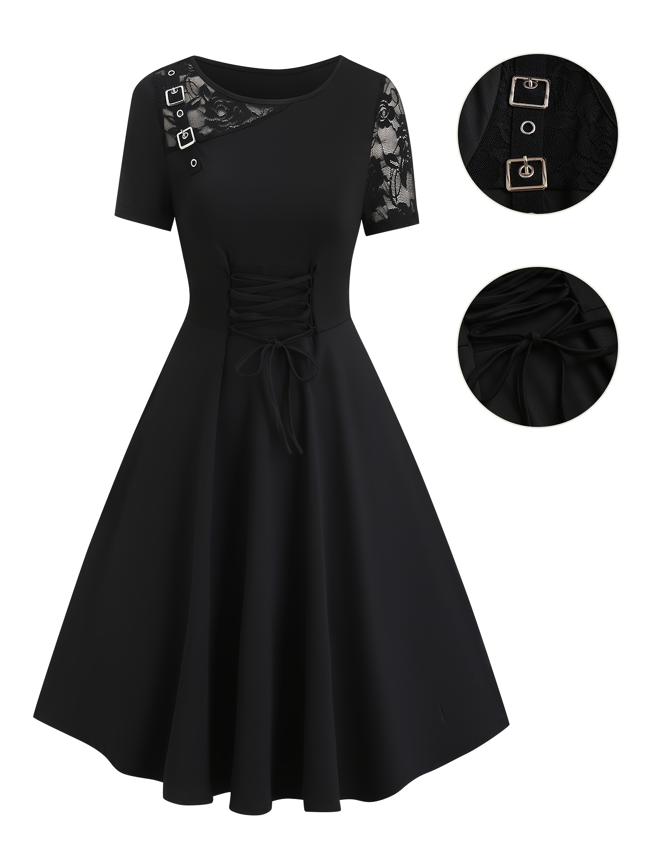 black lace dress amazon Lucienne Strapless Stretch Lace Gown with Bolero (Women)
