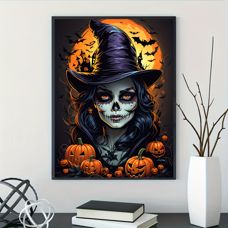 

Halloween Witch Diamond Painting Kit 11.81x15.75 Inches - 5d Diy Acrylic Round Full Drill Art For Adults, Beginner Friendly Craft, Home Wall Decor Gift With Festive Theme