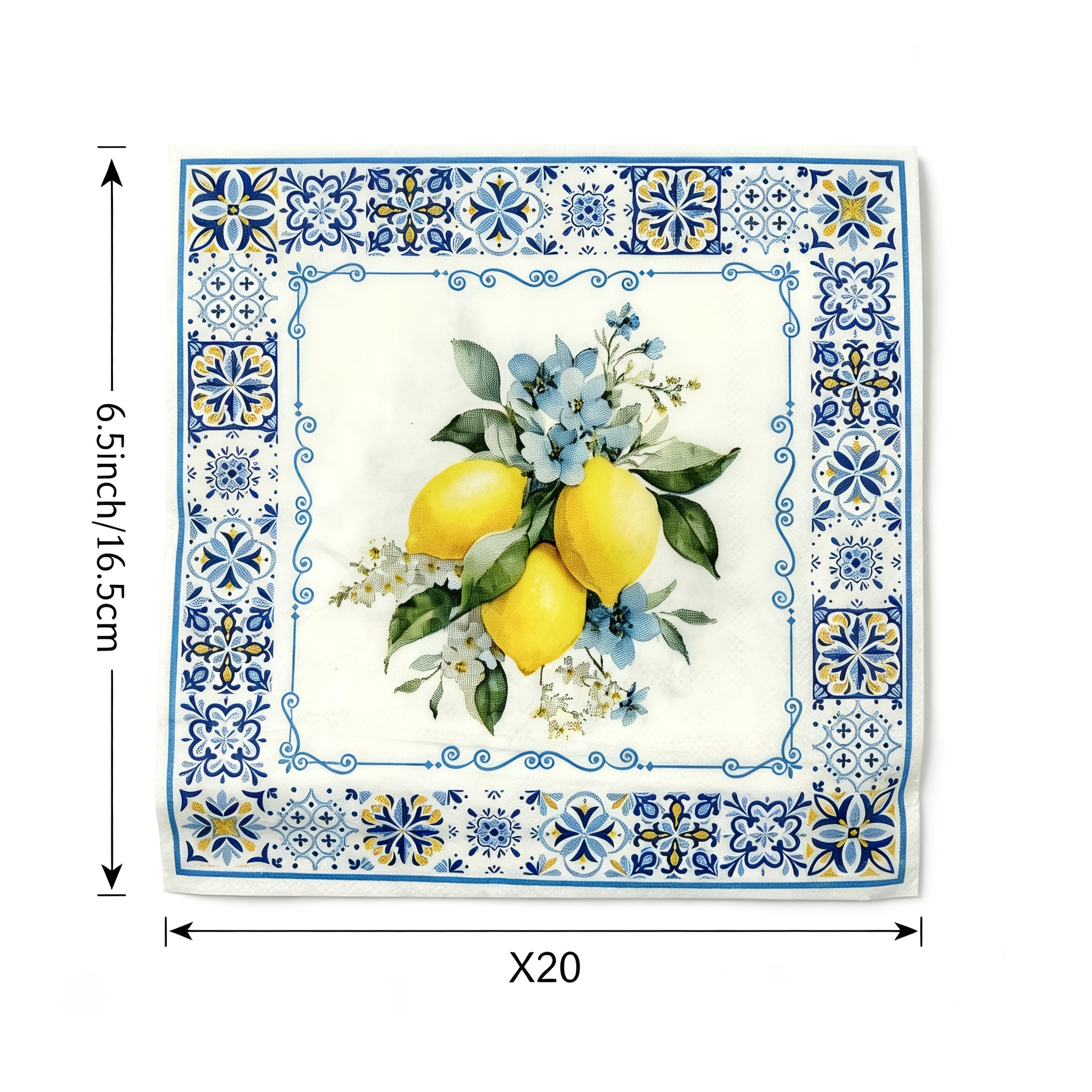Image of A Pack Of 20, Almafi Paper Napkin Themed Party Disposable Tableware Napkin Set, Non-laminated For Halloween、christmas