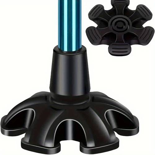 3 4 inch about 1 9cm heavy duty self supporting rubber cane tip cane support with 6 rubber feet suitable for walking sticks walking sticks and folding walking sticks