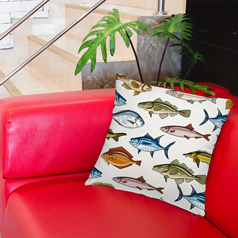 Vintage Fish Collection Pillow Cover Decorative Couch Pillow - Temu