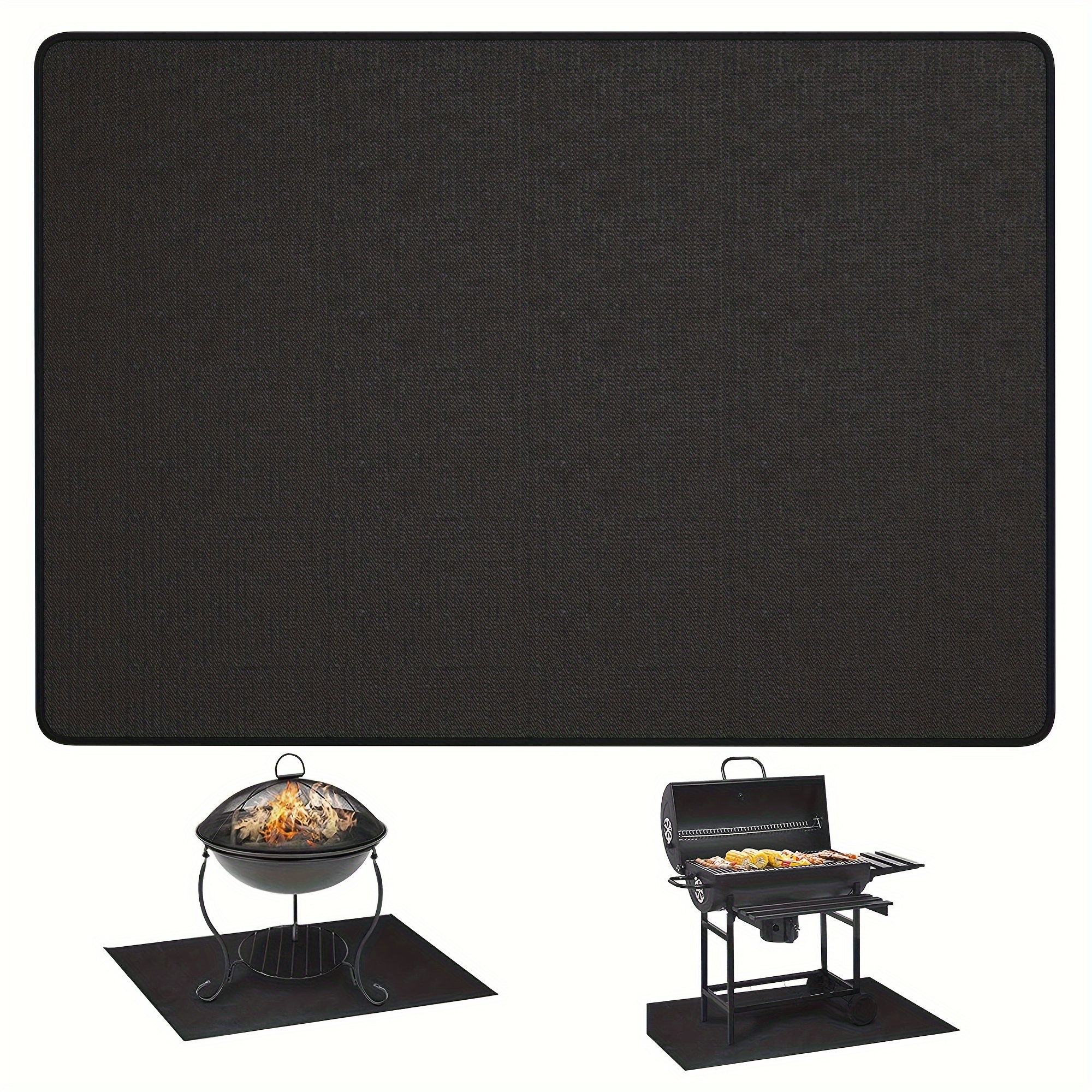 

60 * 42 Under Grill Mats For Outdoor Grill Deck Protector, Double-sided Fireproof Deck And Patio Protective Mat, Bbq Mat For Under Bbq, Oil-proof Mat For Gas Grills, Waterproof Grill Floor Pads
