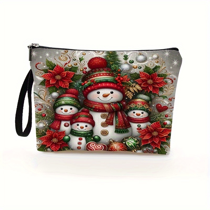 TEMU Sac cosmétique de et de pour femmes, en polyester, pochette zippée pour les voyages et l'usage , pour , 6,7 po x 9,9 po - , couleurs mélangées