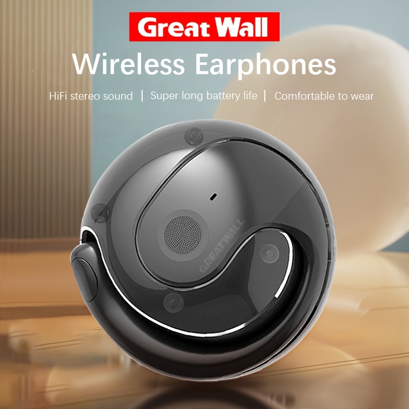 

Greatwall Tws Wireless Earphones Hifi Headphones Sports Headset With In Ear Built In Microphone Hd Call Earbuds Spherical Charging Case