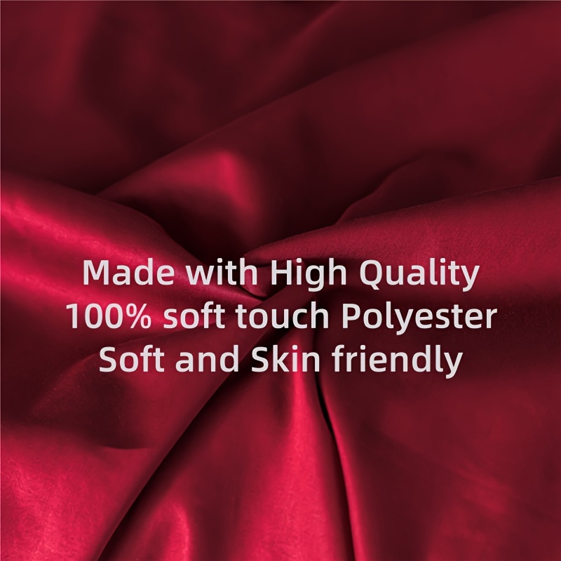 pair of simple solid polyester pillowcases for bedroom use   friendly and breathable details 2