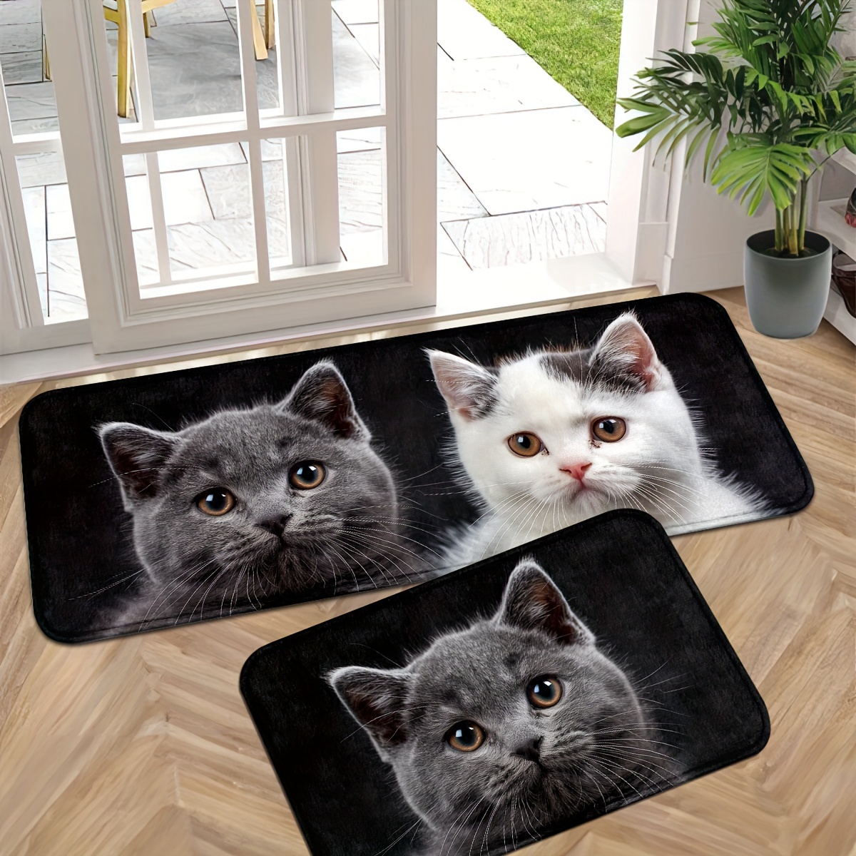 

Adorable British Shorthair Cat Door Mat - Non-slip, Machine Washable Indoor Rug For Entryway, Kitchen, Bathroom & Laundry Room