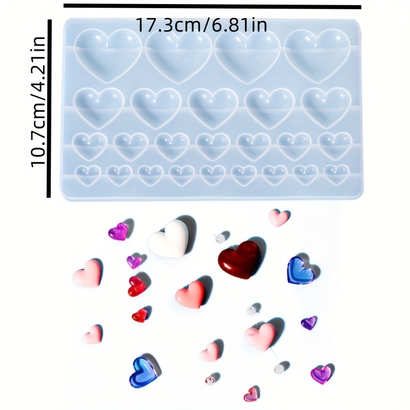 TEMU Resin Casting Molds 1pc Full-page Love Silicone Mold: Valentine's Day, Thanksgiving, Christmas, Day, Mother's Day, Father's Day Decorative