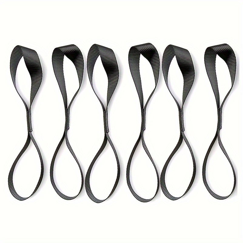E-shop 6er-Set Hochleistungs-Weichschlaufen-Sicherungsriemen, 15.9" - Vielseitige Nylonbänder zur Sicherung von ATVs, UTVs, Motorrädern, Rollern &