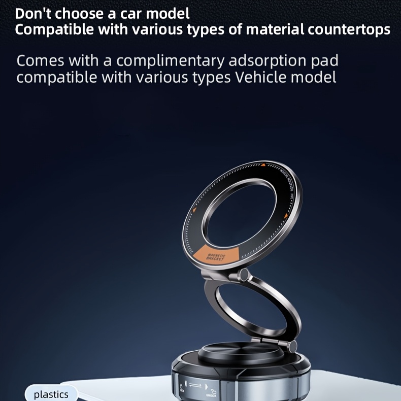 car metal magnetic suction cup universal vacuum adsorption automatic suction pad dashboard foldable rotatable multi function phone holder for navigation Product details 7