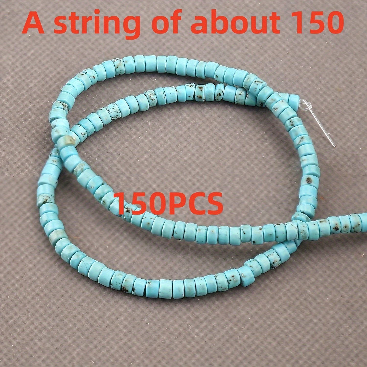 150pcs - Washer Round Disc Stone Beads Beading Special Bracelet Necklace Jewelry Making Craft Supplies 4mm X 2mm