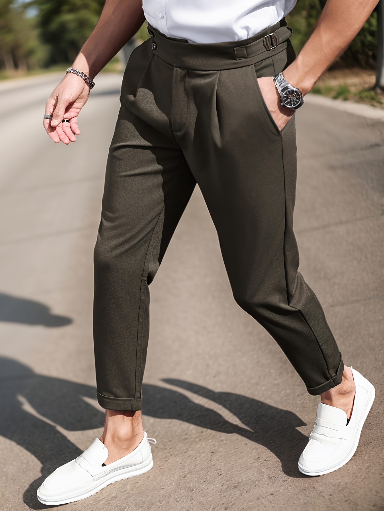 *'S Casual Fashion *-Fit Dress Pants with *
