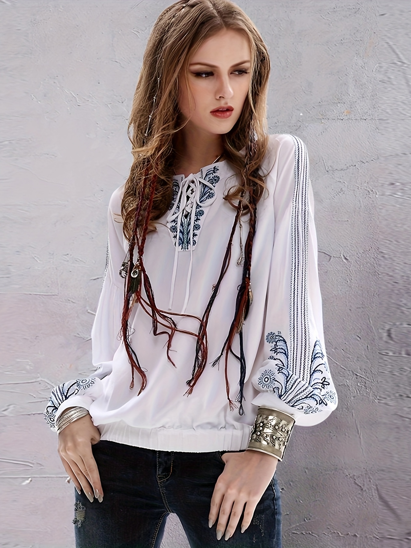 ディテールスリーブブラウス ディテールスリーブブラウス（シャツ