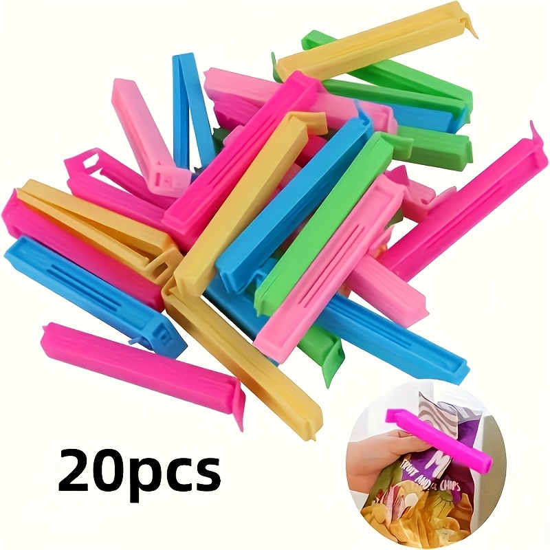 TEMU Pacote de Clipes para Sacos de Alimentos de Plástico Reutilizáveis 10/20/30pcs - Acessórios de Armazenamento de…: retailer-supplied image