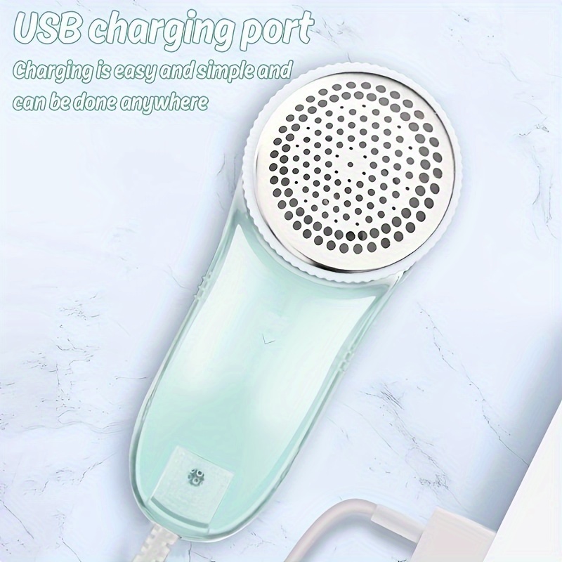 electric lint remover usb corded lint remover electric lint remover with 3 stainless steel blades quickly and effectively removes lint from clothes sweaters sheets socks and other household fabrics details 3