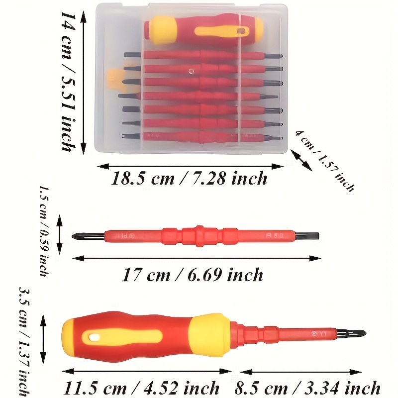 [  magnetic screwdriver set] double headed multi size manual tool set, 8pcs set of professional maintenance tools, anti slip handle+ , suitable for repairing tables, chairs, and   furniture Product details 7