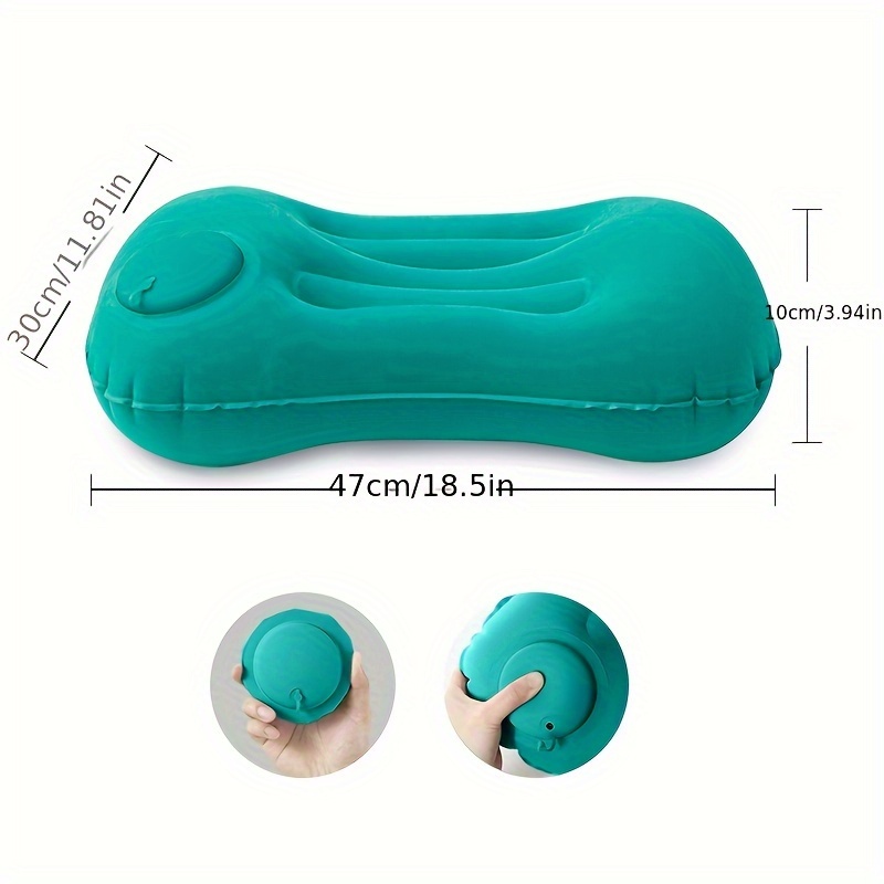 Image of 1pc Multifunctional Inflatable Pillow For Travel, Home, Work And Camping, Foldable And Portable Press-type Pillow For Comfortable Sleeping Anywhere