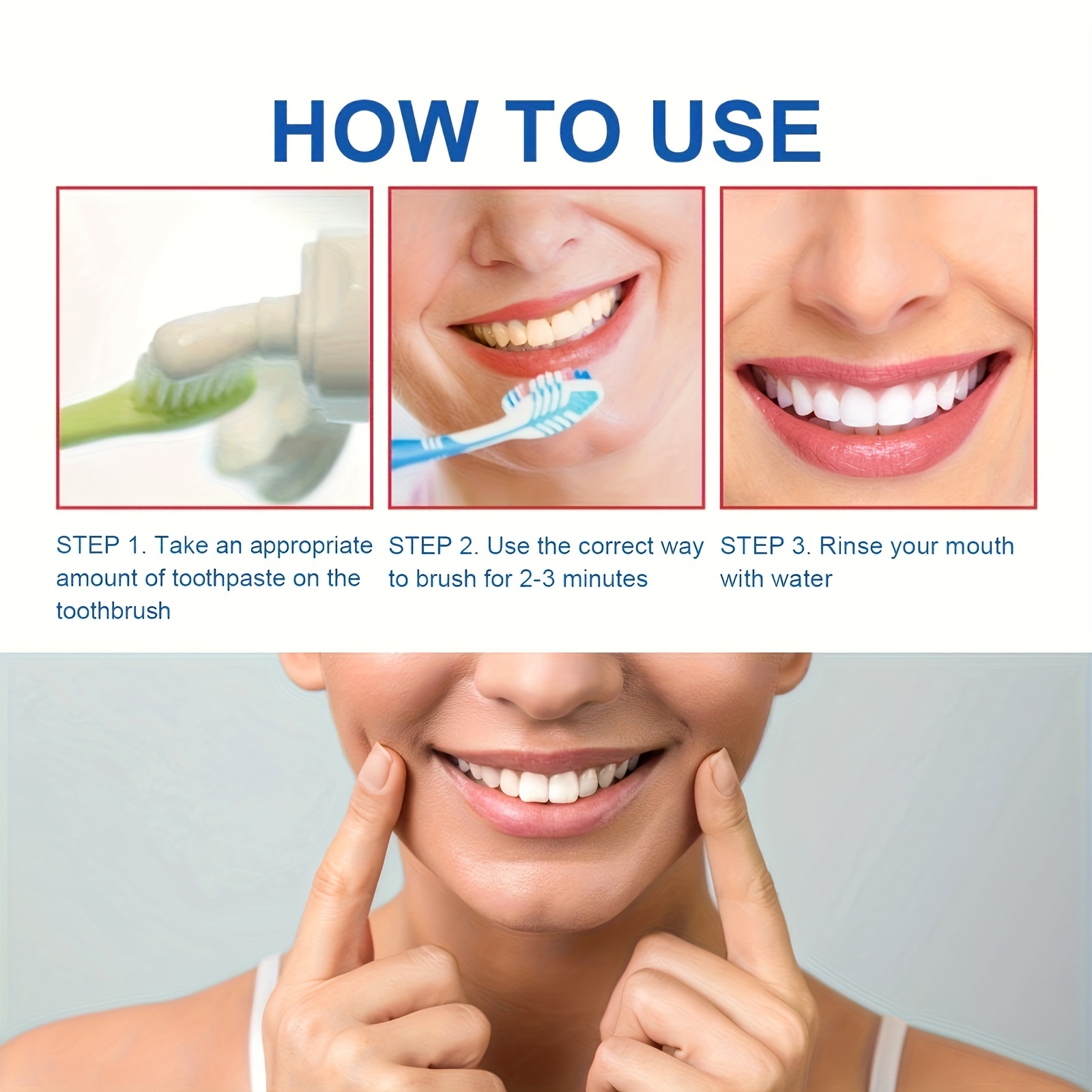 3pcs probiotic whitening toothpaste deep   breath   care for   smile details 3