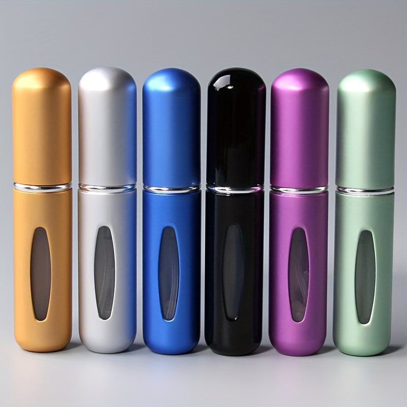 

6pcs/set 5ml Refillable Matte Mini Perfume Bottles Portable And Refillable Atomizers Travel Size Small Sample Empty Bottle Dispensers For Perfume