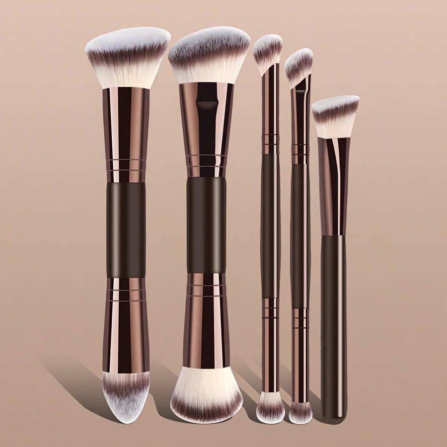 5Pcs Makeup Brush Set Synthetic Bristles Non
