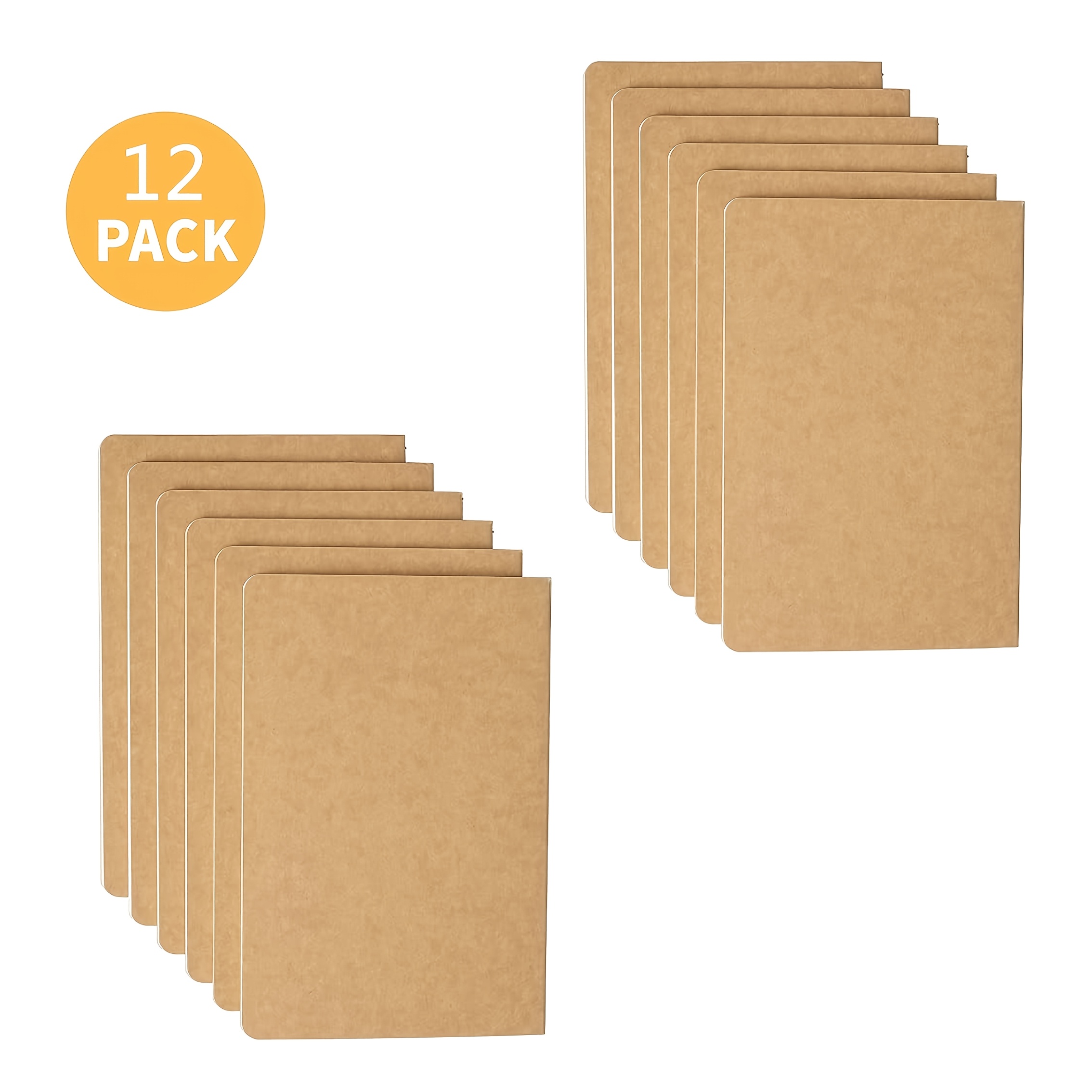 TEMU Mini Carnet de Poche, Format Déchirable 2,55" x 4,13", Lot de 12 Mini Carnets à Couverture Souple, Petit Bloc-notes Mémo pour Hommes, Femmes, ,
