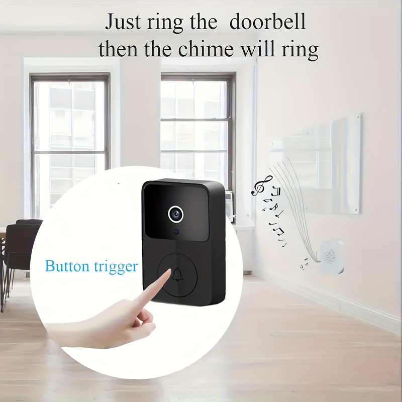 Apartment Smart Doorbell, Night Doorbell with In Battery, Wireless  Video Doorbell with Camera, 1pc Rechargeable Security Doorbell, 2-Way  Audio,