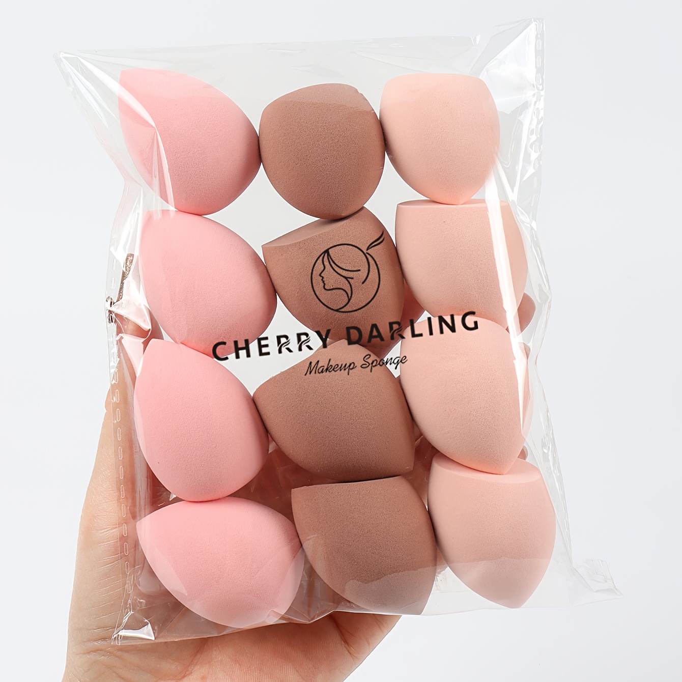 3/6/12-pcs Medium Size Professional Makeup Sponge, Latex-free Flawless Soft Setting Face , Multicolor Beauty Sponge Cosmetic Applicator For Powder, Liquid, Random Colors & Packaging Bag
