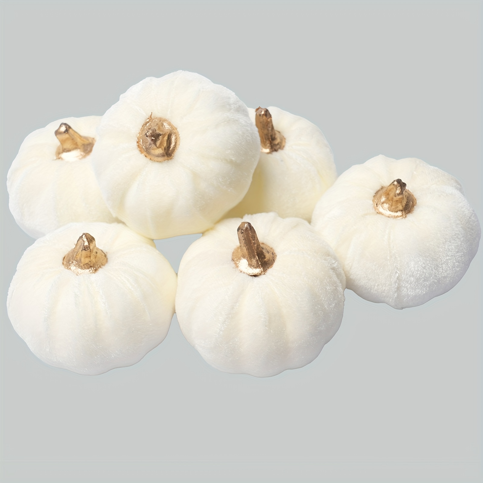 Citrouilles Blanches Artificielles Halloween - Décoration Table, Mariage, Thanksgiving - Taille Assortie