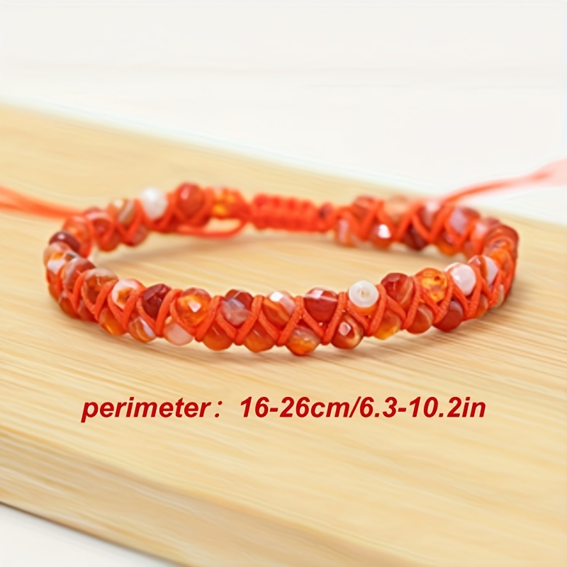 Women's Handmade Unique Striped Pattern Agate Wire Wrapped Bracelet