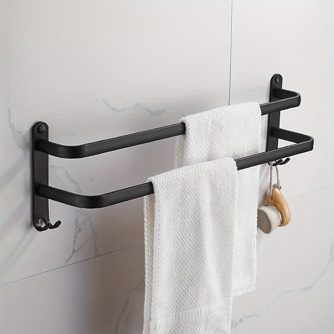 

Soqo Bathroom Double Towel Bar, Steel Towel Bar 2 Metal , Towel , Towel Racks For Bathroom, Towel /rod For Towel , -bearing , Bath Accessories ( )