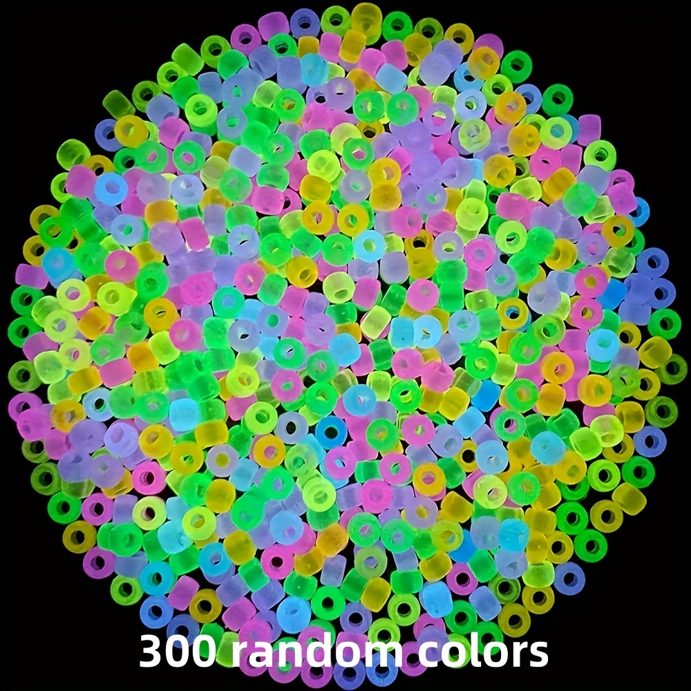 Colorful Luminous Beads Bracelet Necklace Jewelry Additions Materials Round Beads Loose Beads Bracelet Necklace Hair Rope Additions