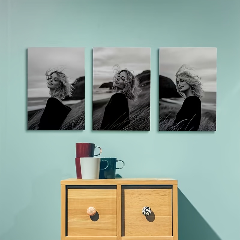 TEMU 2d Flat, 2d Flat Unframed, 3pcs Custom Unframed Canvas Art | Personalized Wall Art With Photo | Couple, Child, Or Family Portrait | Perfect Gift