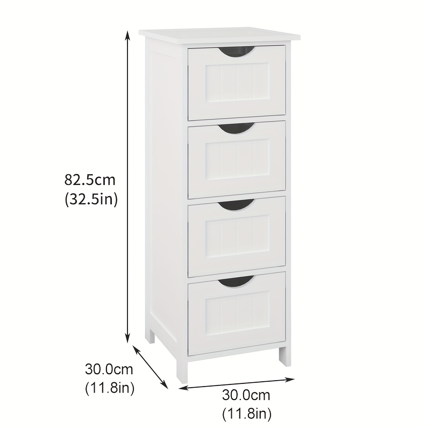 versatile wooden storage cabinet with drawers freestanding organizer for bathroom hallway living room bedroom contemporary white details 5