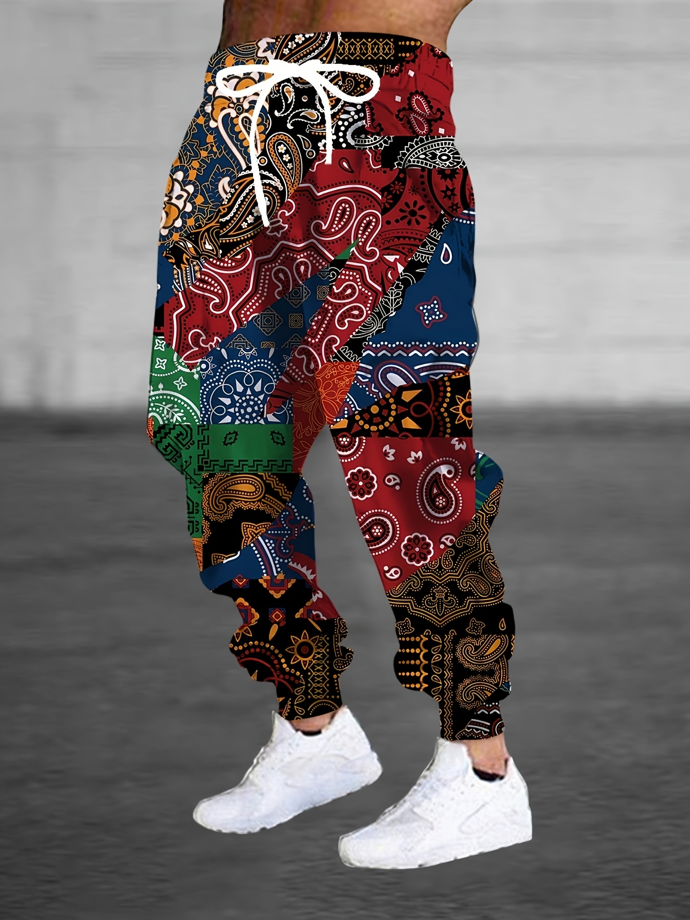 【NONCODE】Prden Color Matching Printed String Pants NONCODE】Prden Color Matching Printed String Pants (NONCODE