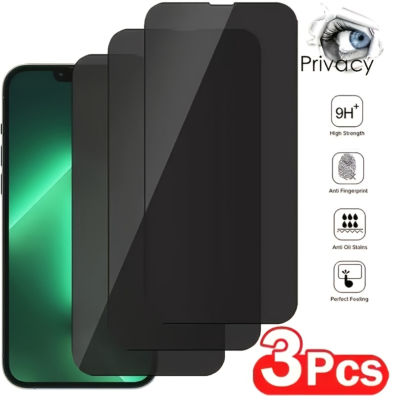 

3pcs Privacy Screen Protectors For Iphone 11 12 13 Pro Max Anti-spy Tempered Glass For Iphone 16 15 14 13 Mini 11 12 13 Pro