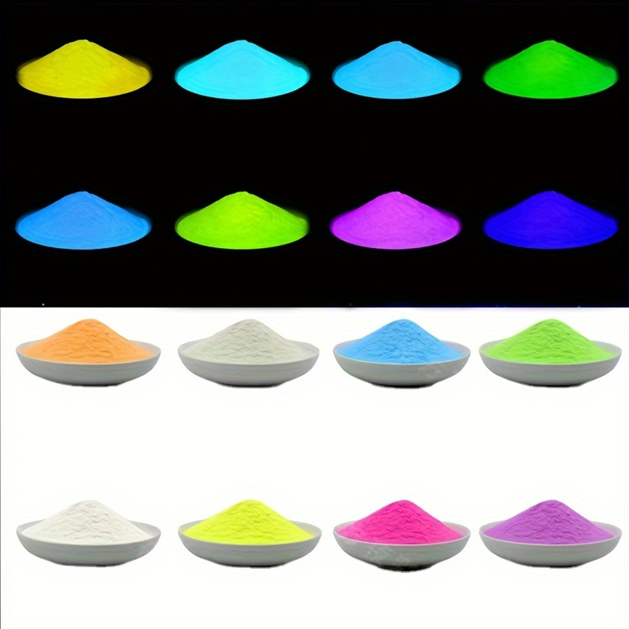 

12 Colors/set Glow-in-the-dark Luminous Glitter Powder Diy Crystal Drop Glue Colorant Pigment For Resin Dye Epoxy Resin Filler Material