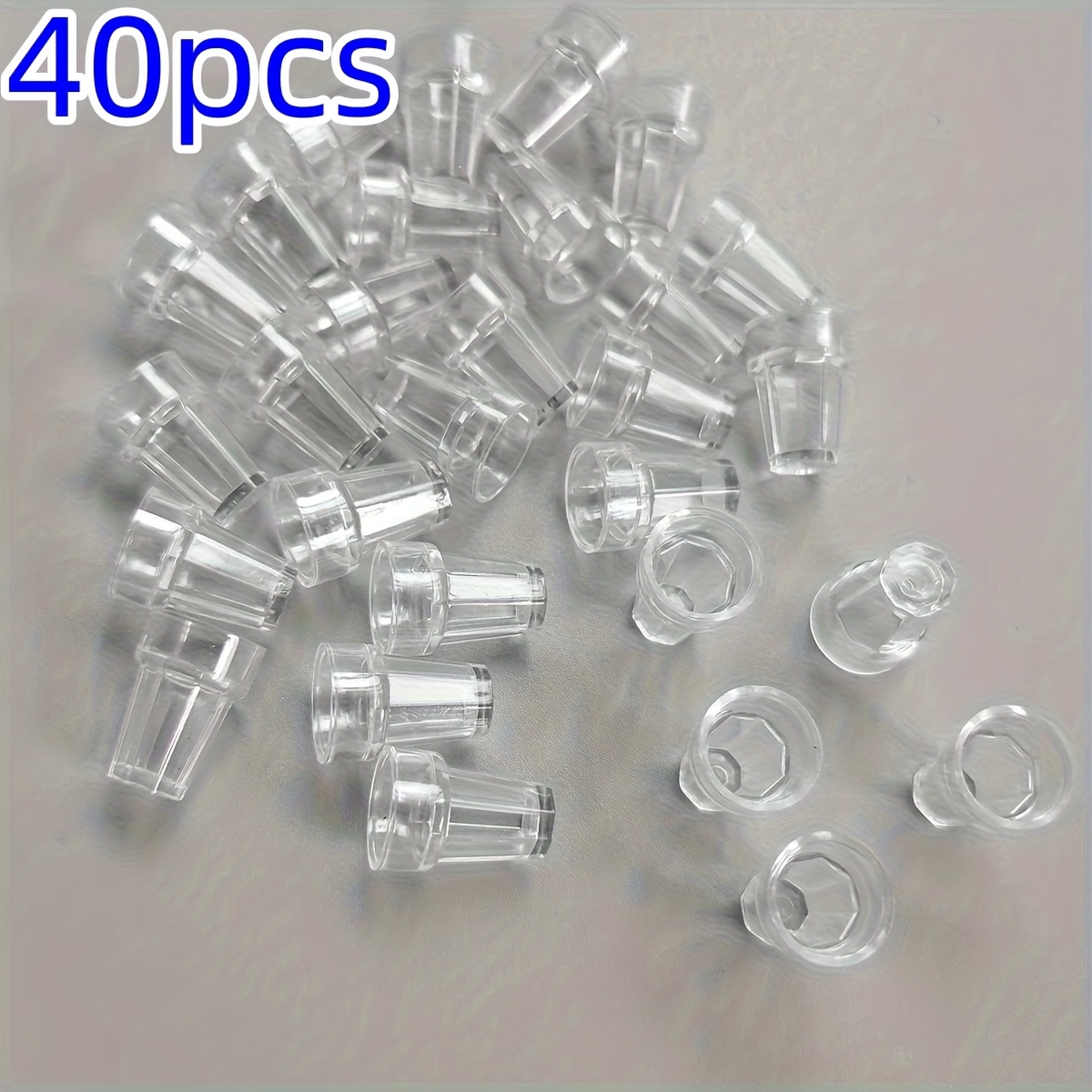 40pcs Acrylic Transparent Mini Cups, Micro Empty Cups, For Handmade Jewelry Making Parts And Additions Bead Assortments