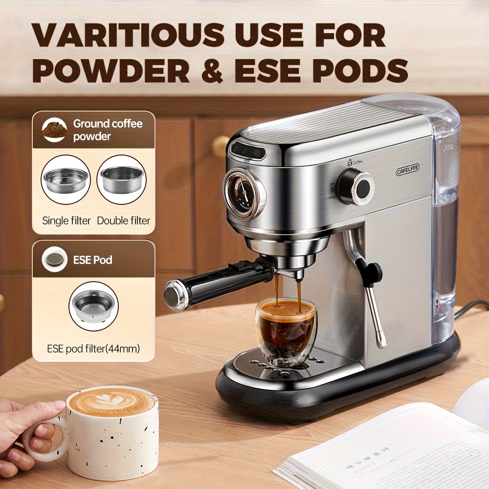 1 stuk CAFELFFEMK-601 espressomachine met melkschuimer, 20 bar extractie