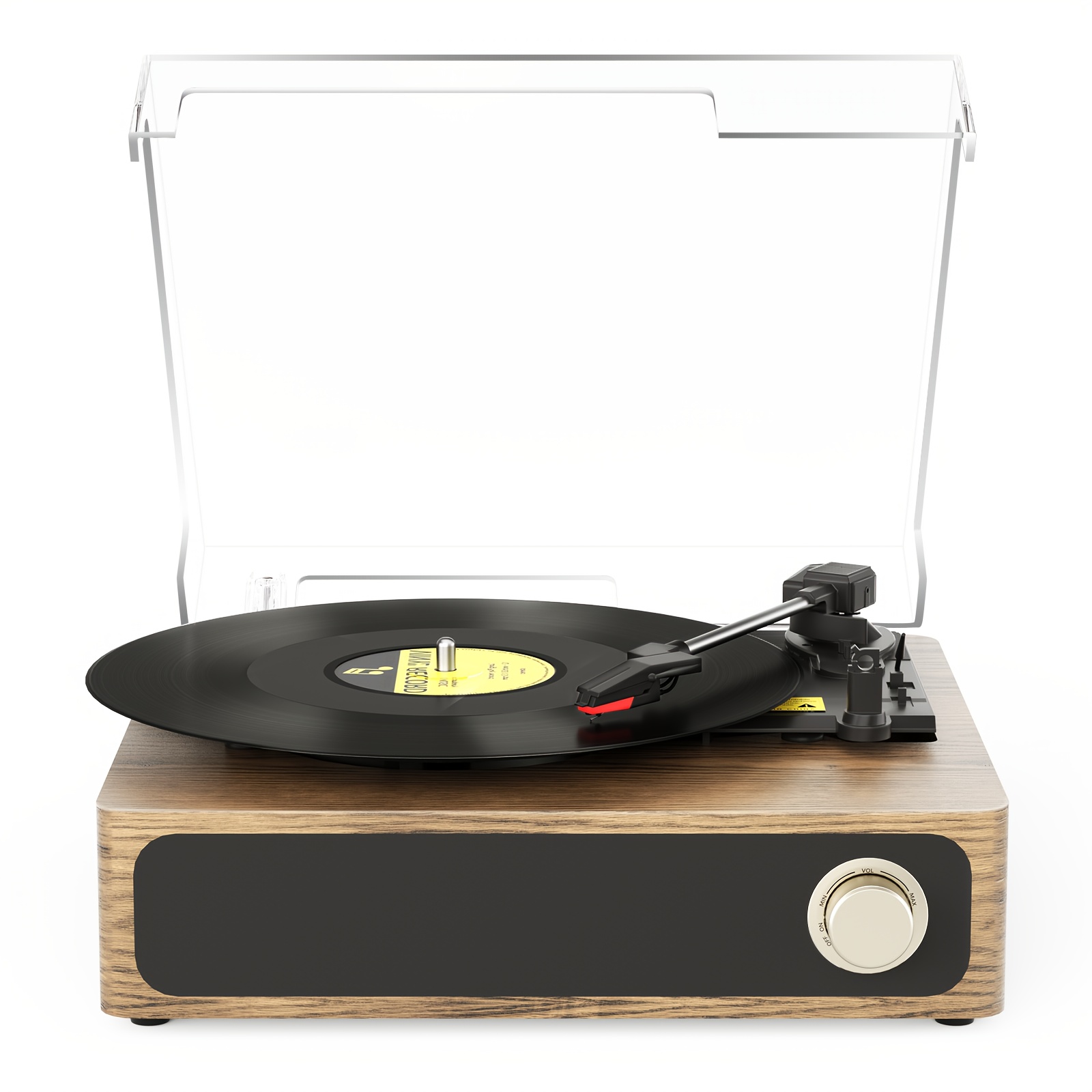 TEMU Maio A4 Vintage Cassette Record Player, Turntable, , Built-in Speakers, 3-speed, Belt Drive Retro Cassette Player, 3.5mm Music Output, Plug-in