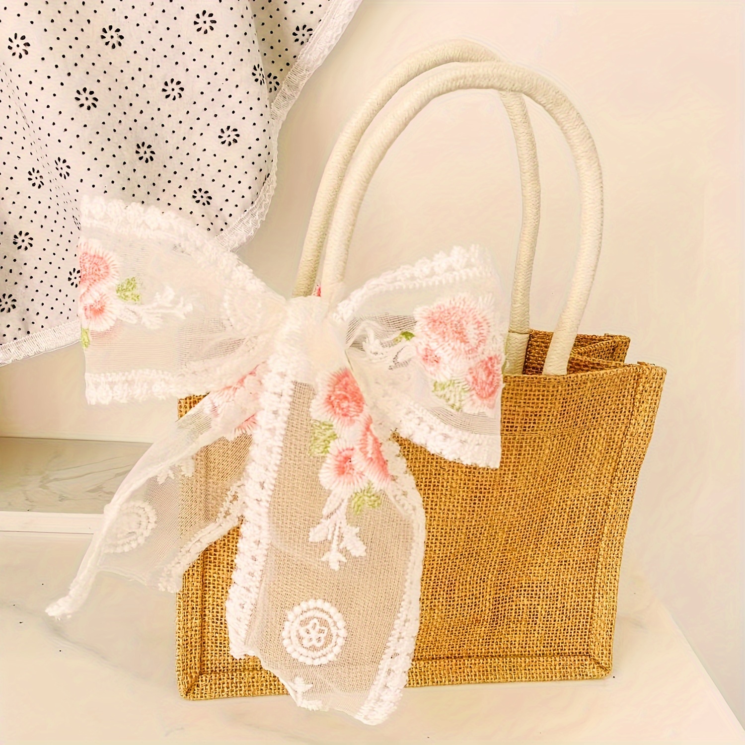 

Burlap Tote Bag - 6.69" X 8.66" - For Weddings, Engagements, Anniversaries & | Accessory